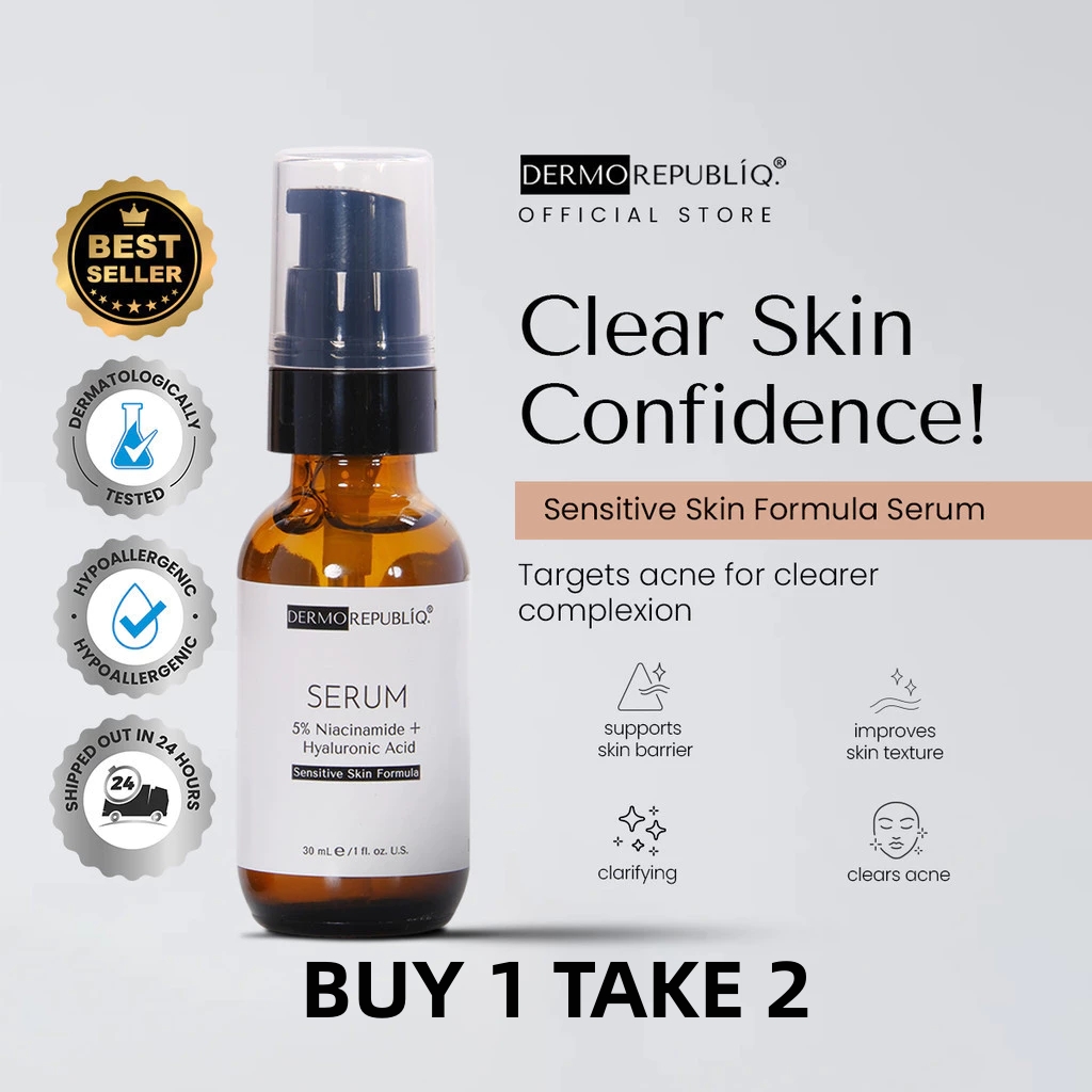 BUY 1 TAKE 2 Dermorepubliq 5% Niacinamide + Hyaluronic Acid Sensitive Skin Formula Serum - 30 mL